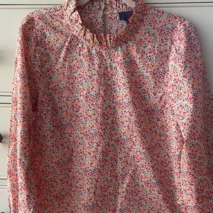 J. Crew Liberty Print Blouse